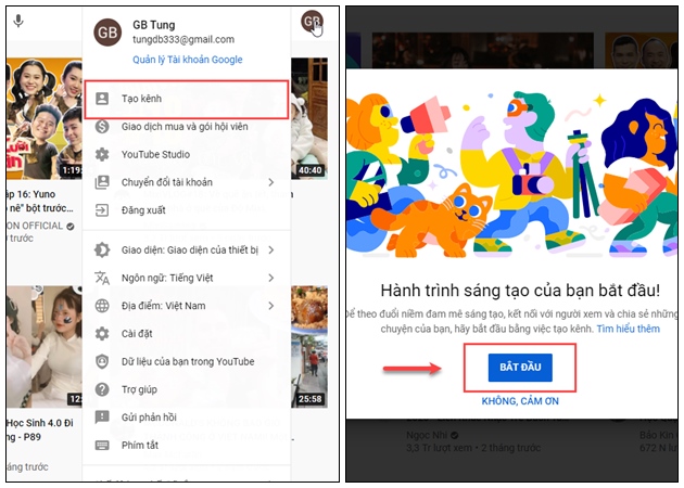 Cách tạo kênh Youtube đơn giản nhanh chóng - 4