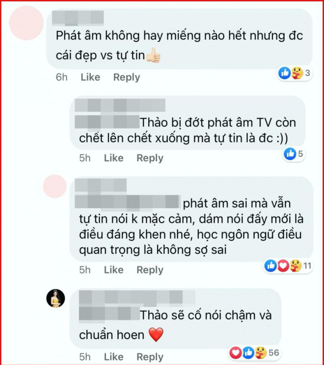 Nhưng cũng bị chê khi nói tiếng Anh dở