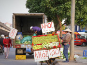 Thị trường - Tiêu dùng - Hoa quả giá rẻ không rõ nguồn gốc bán trên phố Hà Nội vẫn hút khách