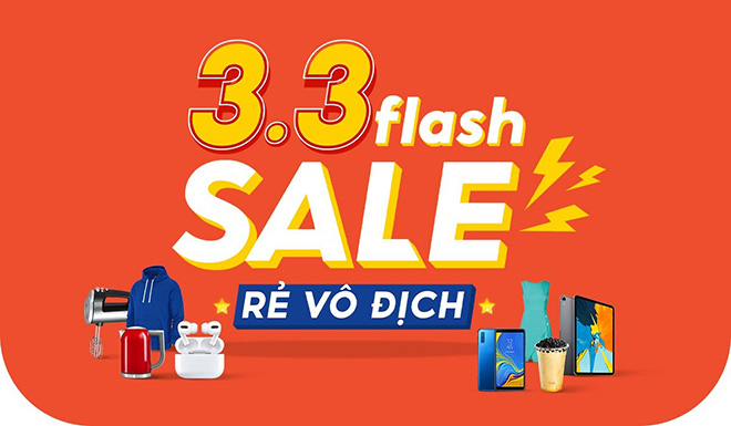Chào tháng ba, Shopee “chơi lớn&#34; khai hội 3.3 Flash Sale Rẻ Vô Địch - 1