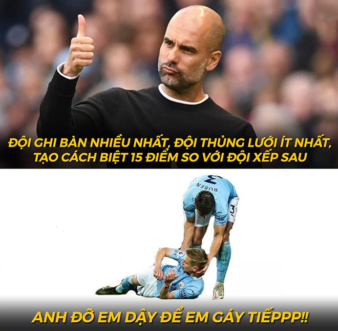 Tầm này thì "gáy" liên tục luôn nhé fan Man City.