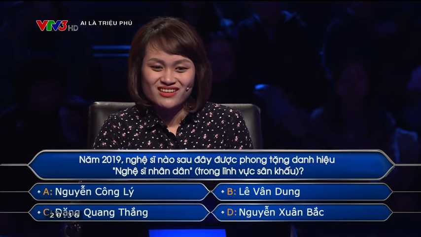 Người chơi Quỳnh Anh gặp khó ở câu hỏi về NSND