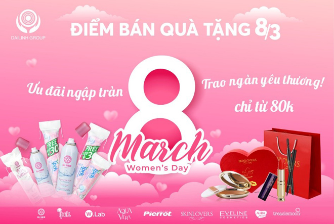 Chương trình triển khai điểm bán quà tặng 08/03 trên toàn quốc của Đài Linh Group. Nguồn: dailinhgroup.vn