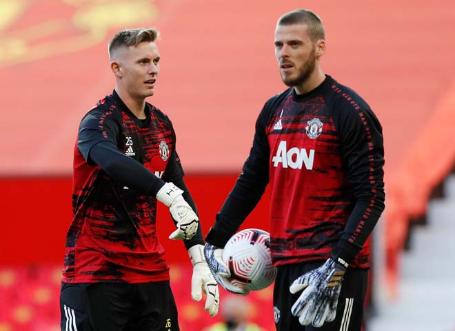 De Gea (phải) vắng mặt 6 trận, tạo cơ hội cho đàn em Henderson