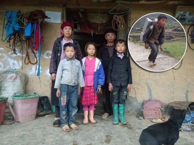 Cuộc sống mới của cậu bé ở Hà Giang cõng viên gạch 12kg lấy 2.000 đồng