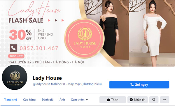 &nbsp;Facebook là kênh đem lại doanh thu lớn nhất của thời trang Lady House