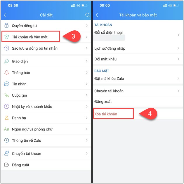 Cách xóa tài khoản Zalo và đổi số điện thoại nhanh nhất - 2