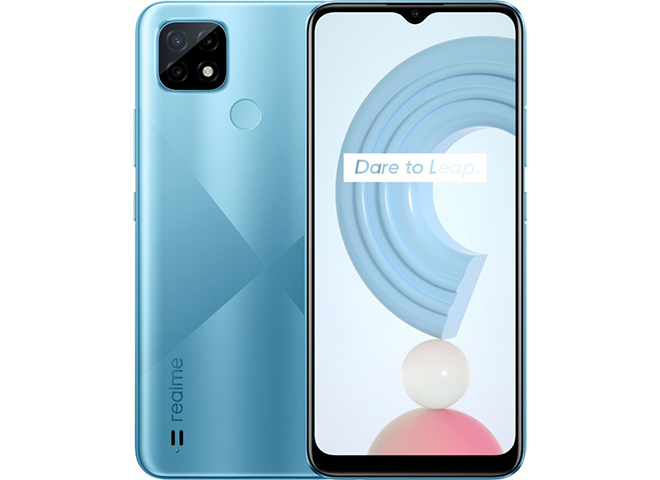 Thiết kế của&nbsp;Realme C21 khá đơn giản.