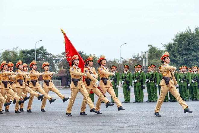 Những nữ chiến sĩ Công an luôn góp phần quan trọng vào thành tích chung của lực lượng Công an.