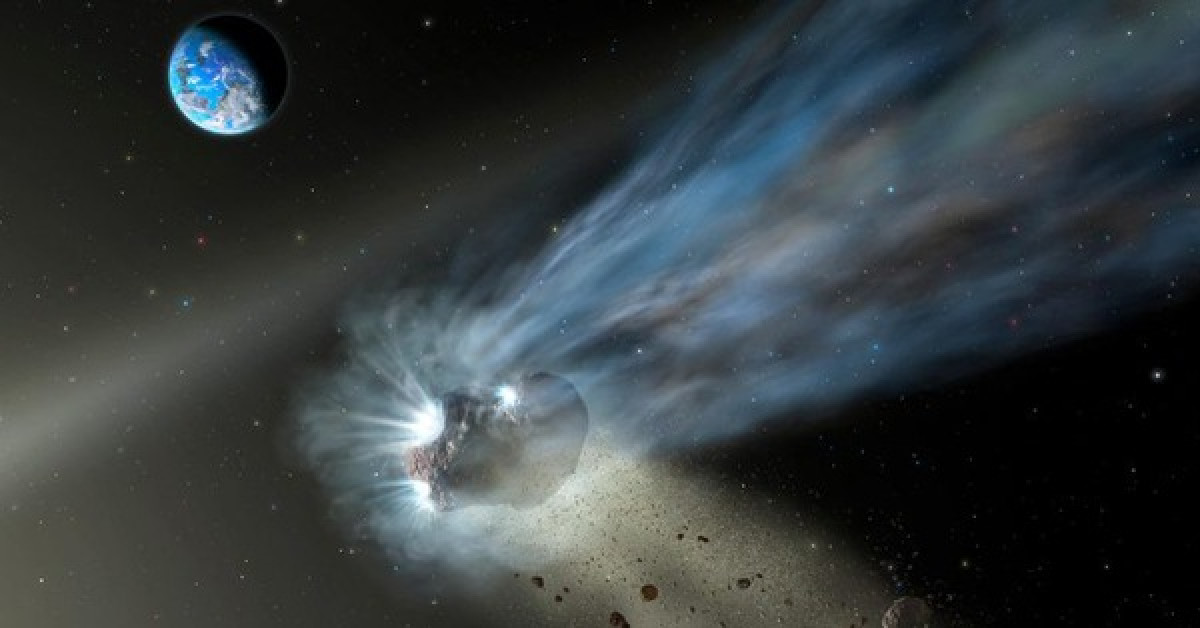 Ảnh đồ họa mô tả sao chổi Catalina - Ảnh: NASA/SOFIA/Lynette Cook