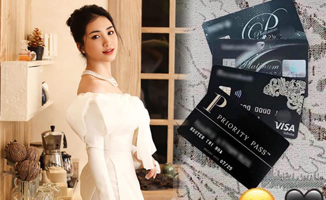 Tháng 7/2020, Hòa Minzy  từng khiến cộng đồng mạng bất ngờ về độ giàu có của mình khi chia sẻ cô có tới 4 chiếc thẻ đen ngân hàng.
