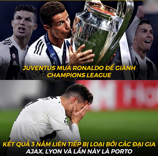 Ronaldo vẫn không thể giúp Juventus giành được cúp C1.