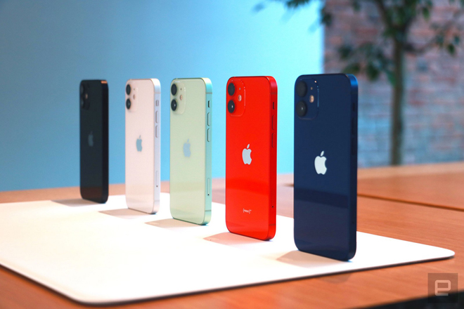 Các màu sắc của iPhone 12 Mini.