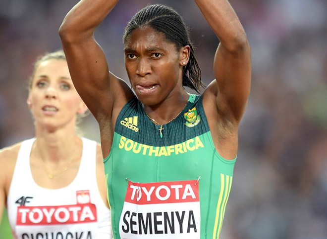 Caster Semenya có cơ thể như đàn ông vẫn còn nhiều tranh cãi về giới tính thật của VĐV này