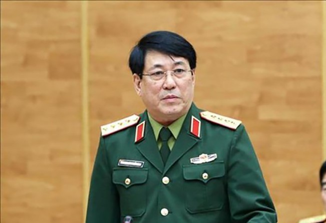 Đại tướng Lương Cường được giới thiệu ứng cử đại biểu Quốc hội khóa XV. Ảnh: TTXVN