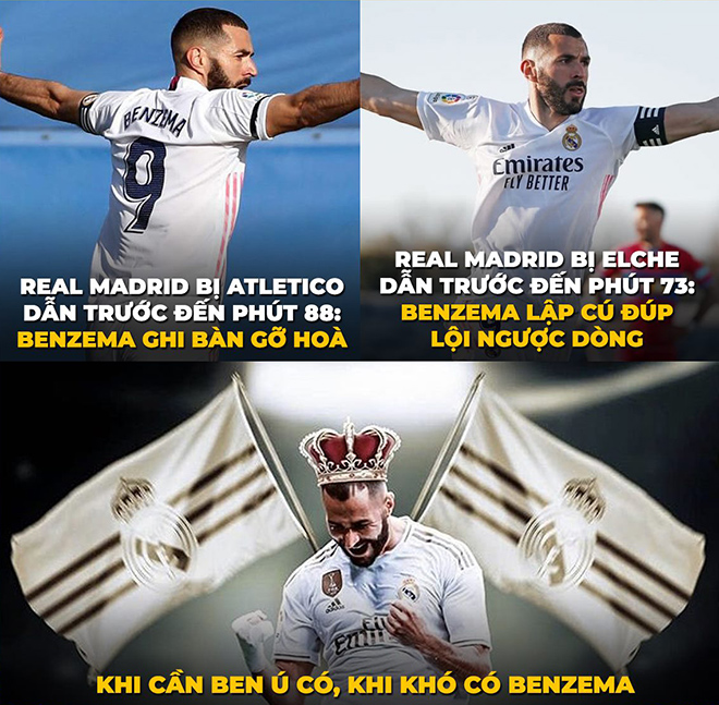 Khi Real khó khăn đã có Benzema lo.