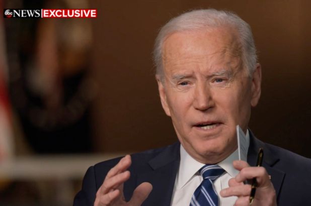 Tổng thống Mỹ Joe Biden trả lời phỏng vấn trên ABC News.