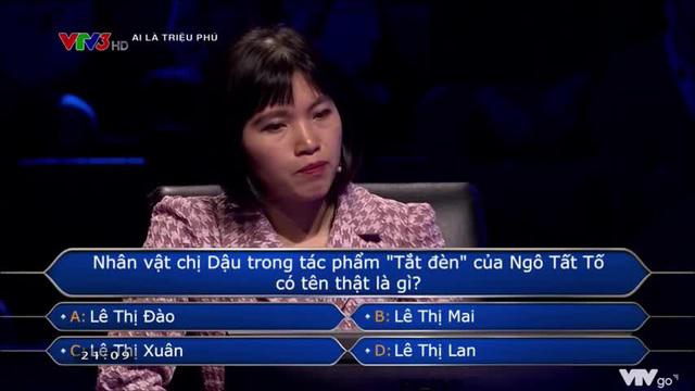 Câu hỏi trong Ai Là Triệu Phú khiến người chơi phải "đứng hình mất 5s". 