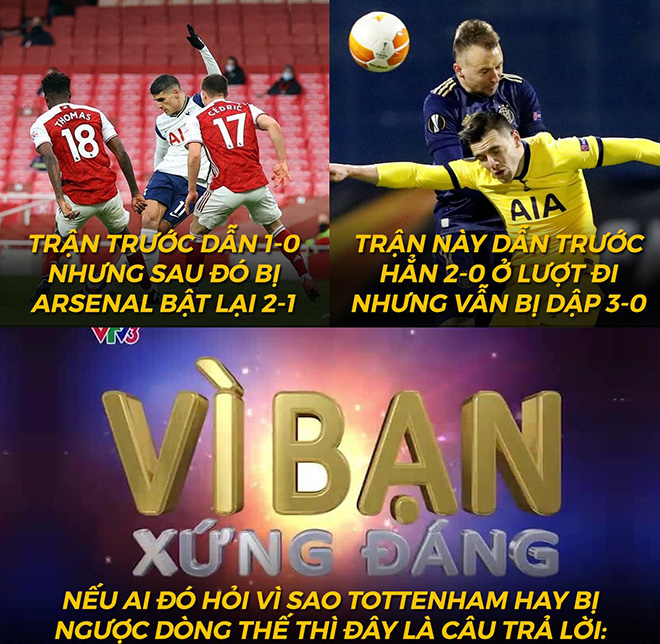 Tottenham trở thành chuyên gia bị lội ngược dòng mới của làng bóng đá.