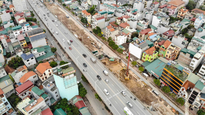 Toàn cảnh nhìn từ trên cao, khu vực rất đông dân sinh sống