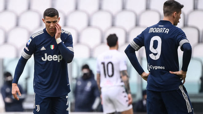 Ronaldo và Morata đều gây thất vọng trên hàng công của Juventus khi họ thua sốc Benevento&nbsp;