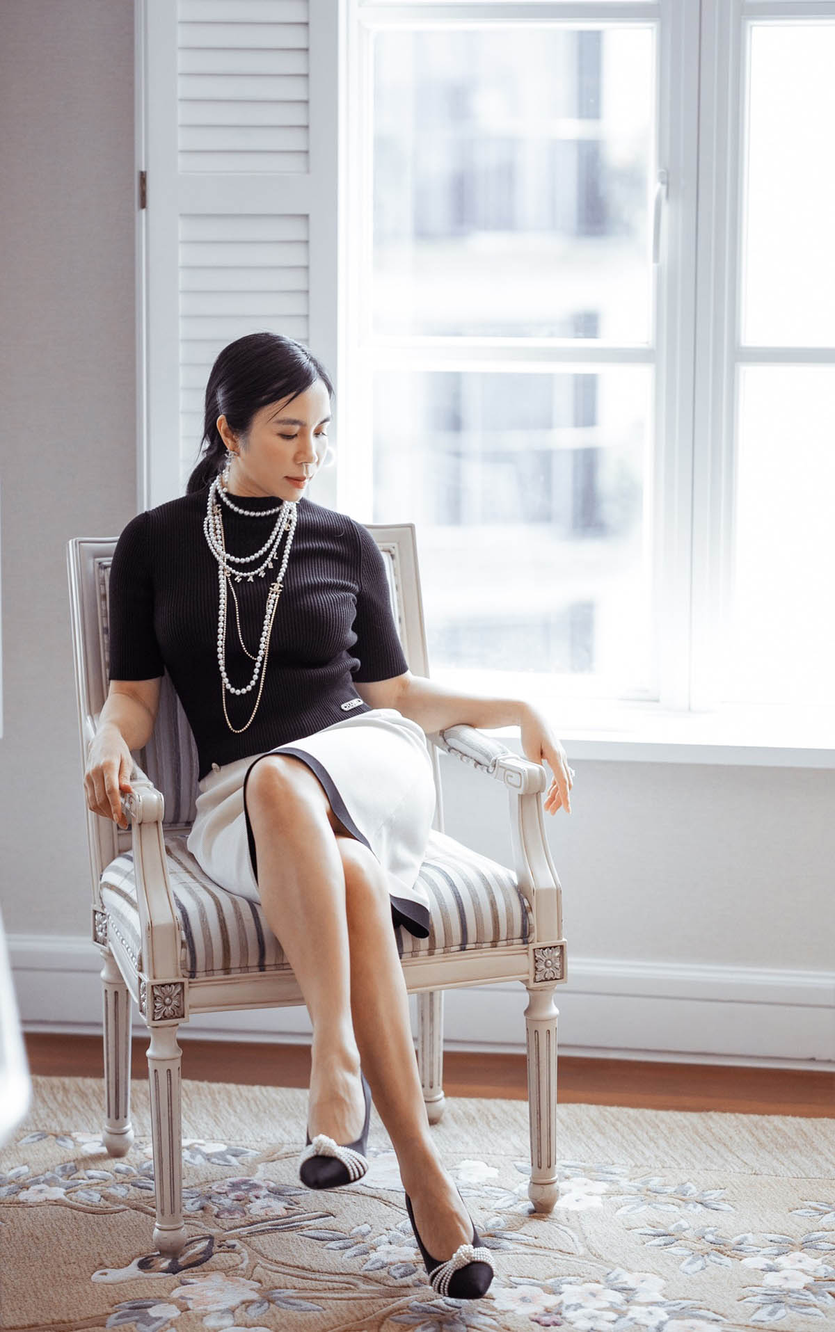 Fashionista Lưu Nga đã định hình phong cách cho mình là một người am&nbsp;hiểu về thời trang.