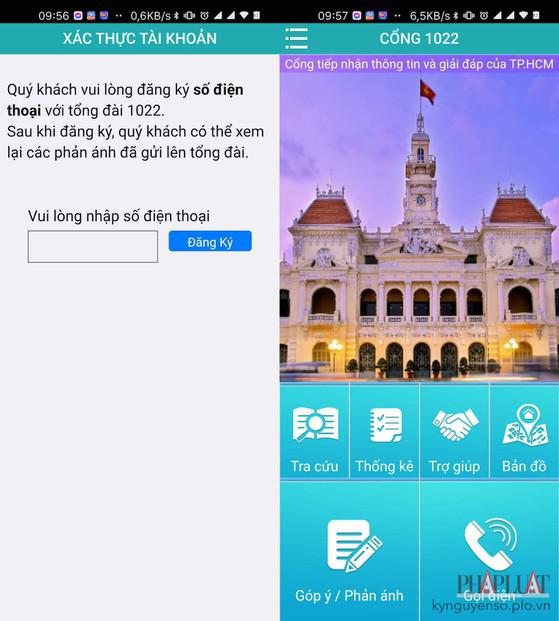 Đăng ký tài khoản trên Tổng đài 1022. Ảnh: MINH HOÀNG