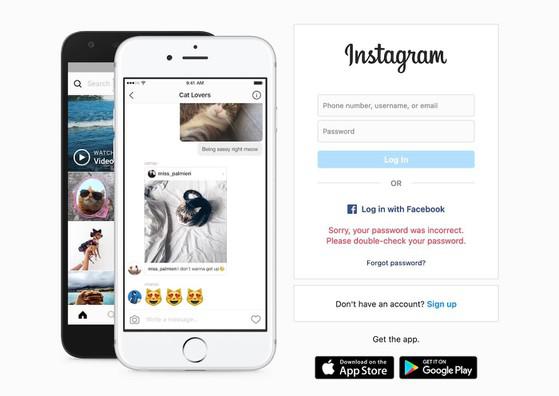 Đăng nhập tài khoản Instagram thông qua trình duyệt. Ảnh: MINH HOÀNG