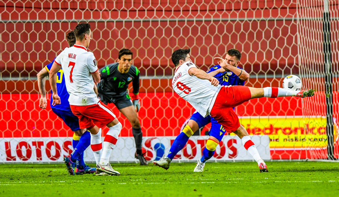 Lewandowski có một cú đúp giúp ĐT Ba Lan chiến thắng Andorra 3-0