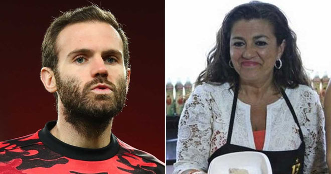 Juan Mata đón nhận cú sốc cực lớn khi mẹ đẻ của anh, bà Marta Garcia (phải) vừa qua đời