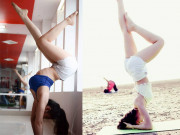 Thể thao - Hot girl Yoga Yến Linh trồng chuối bằng 2 tay cực đỉnh, khoe dáng nóng bỏng