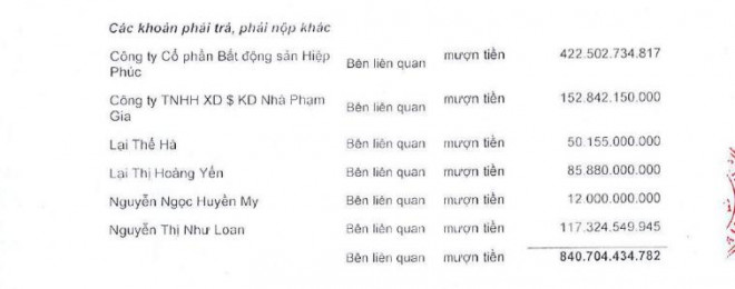 Ngoài vay tài chính, QCG còn vay 840 tỷ từ các cá nhân, tổ chức. (Ảnh: QCG)