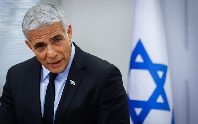 Bộ trưởng Ngoại giao Israel Yair Lapid khẳng định Israel sẽ làm bất cứ điều gì cần làm để bảo vệ an ninh đất nước mà không cần sự cho phép của bất kỳ ai. Ảnh: Times of Israel