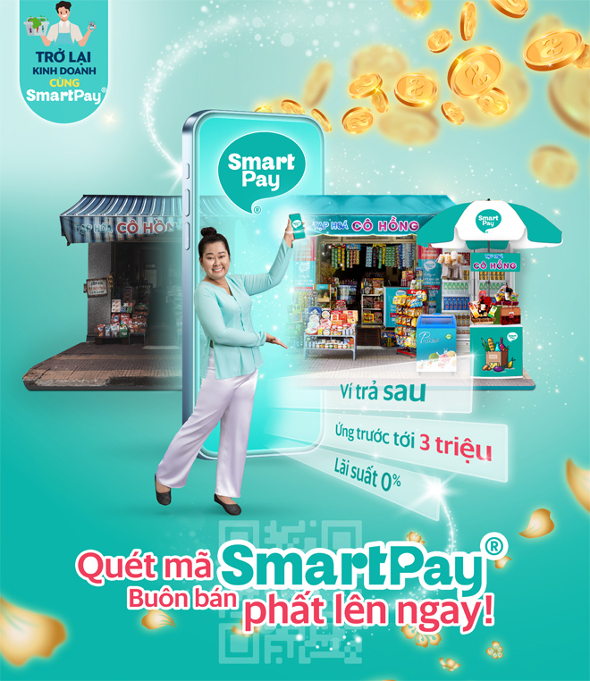 SmartPay hỗ trợ lên đến 200 tỷ đồng cho 100.000 các nhà bán hàng nhỏ lẻ và ưu đãi 2 tỷ đồng cho tiểu thương và các nhà bán hàng nhỏ lẻ và người tiêu dùng mùa Tết 2022