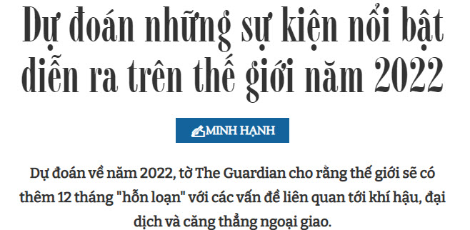 Dự đoán những sự kiện nổi bật diễn ra trên thế giới năm 2022 - 2