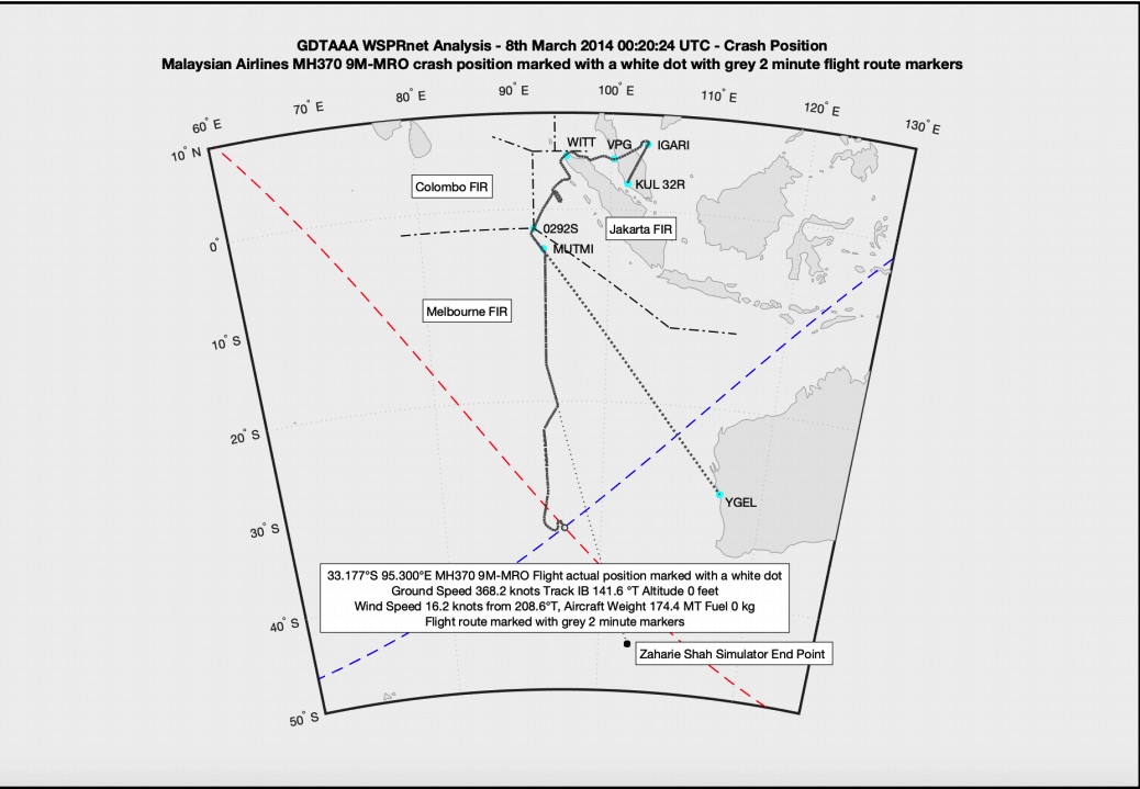 Chuyên gia Godfrey công bố chi tiết đường bay của MH370 trong giả thuyết mới nhất.