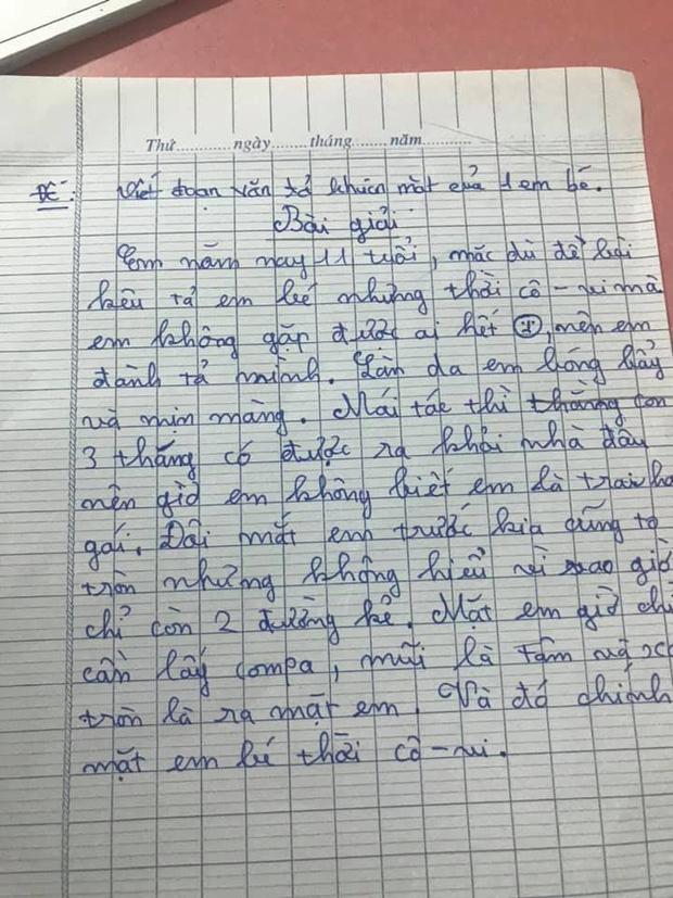 Nghỉ dịch ở nhà nhưng phải làm bài tập, cậu bé viết văn tự &#34;bóc phốt&#34; bản thân khiến dân tình cười ngất - 1