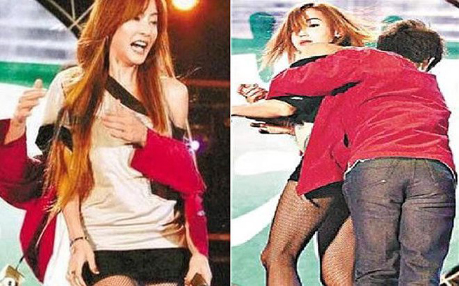 Tại sự kiện ở Trùng Khánh, một fan cuồng đã ôm chầm Trương Bá Chi và liên tục tấn công vòng một của nữ diễn viên ngay trên sân khấu khiến cô hoảng loạn.
