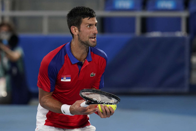 Tay vợt nam số 1 thế giới Djokovic. ẢNH: AP