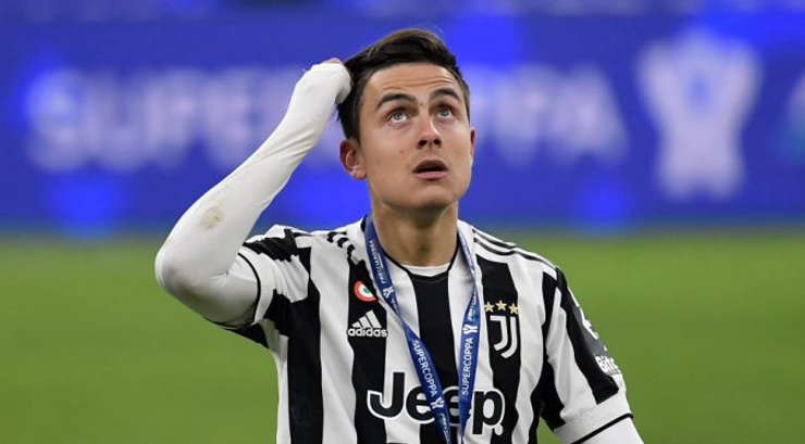 Dybala chỉ được vào sân từ ghế dự bị trong trận siêu cúp nước Ý