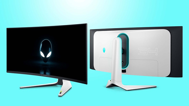 Màn hình của Alienware có thiết kế cong.