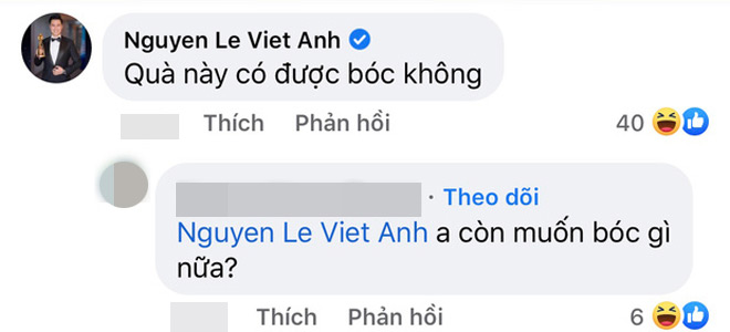 Ngay lập tức Việt Anh đáp lời và hỏi lại&nbsp;một câu