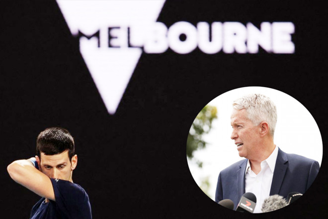 Novak Djokovic trả giá đắt cho tham vọng đoạt Grand Slam kỷ lục thứ 21 trong sự nghiệp vì “bánh vẽ” từ Giám đốc điều hành giải Úc mở rộng Graig Tiley. Ảnh: GETTY IMAGES