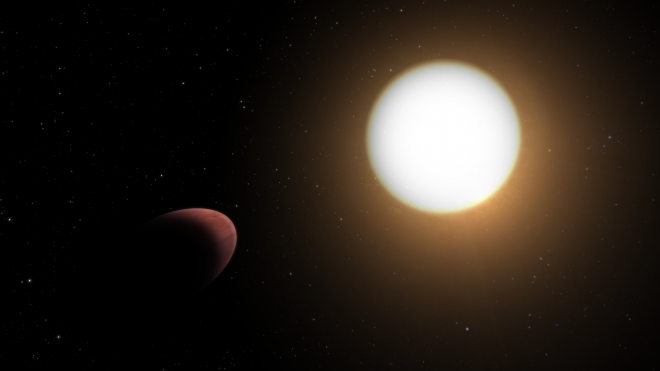 Ảnh đồ họa mô tả hành tinh hình bầu dục mới được phát hiện - Ảnh: ESA