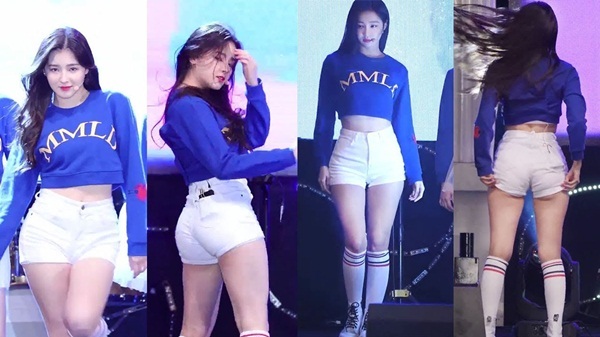 Thời điểm quảng bá ca khúc&nbsp;"Bboom Bboom" các thành viên Momoland thường mặc hot pants.