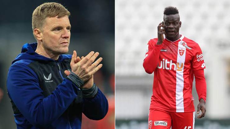 HLV Eddie Howe (Newcastle) muốn đưa Mario Balotelli trở lại Premier League