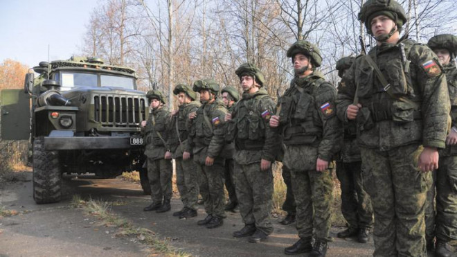 Binh sĩ Nga được triển khai ở sát biên giới Ukraine. Ảnh: MOSKVA NEWS AGENCY