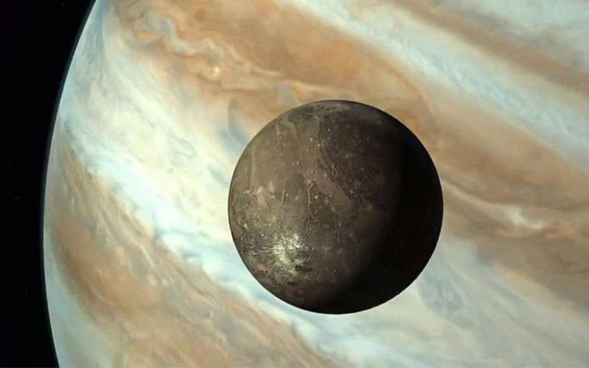 Ganymede và Sao Mộc. Ảnh: NASA