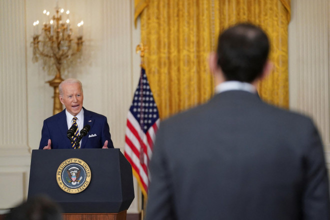 Tổng thống Mỹ Joe Biden tại cuộc họp báo ở Nhà Trắng hôm 19-1Ảnh: Reuters