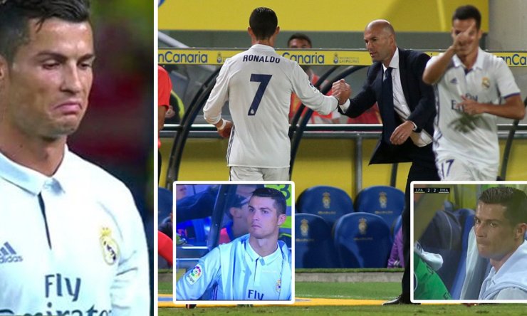 Ronaldo nhiều lần thể hiện thái độ với HLV Zidane khi bị thay ra